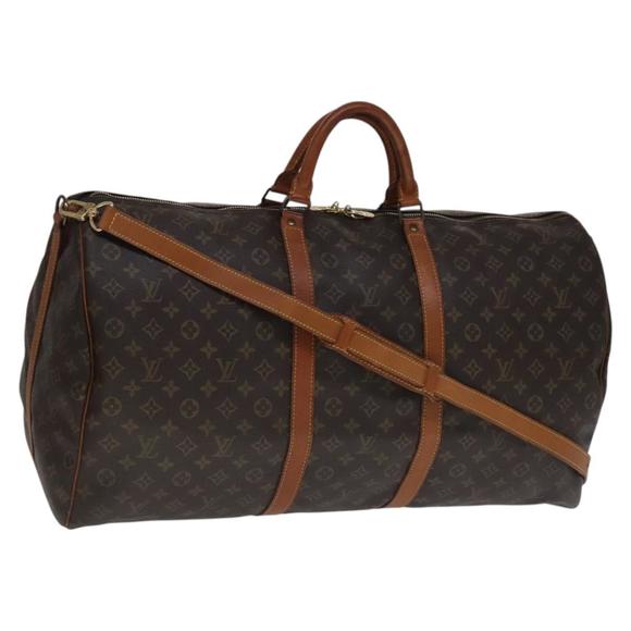 LOUIS VUITTON Monogram Keepall Bandouliere 60 Boston Bag M41412 LV Auth 111902 - Picture 1 of 16